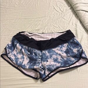 Lululemon Athletica Blue and White Athletic Shorts